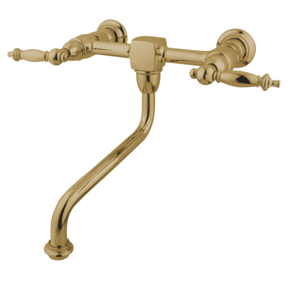 Kingston Brass KS1212TL Heritage Wall Mount Bathroom Faucet