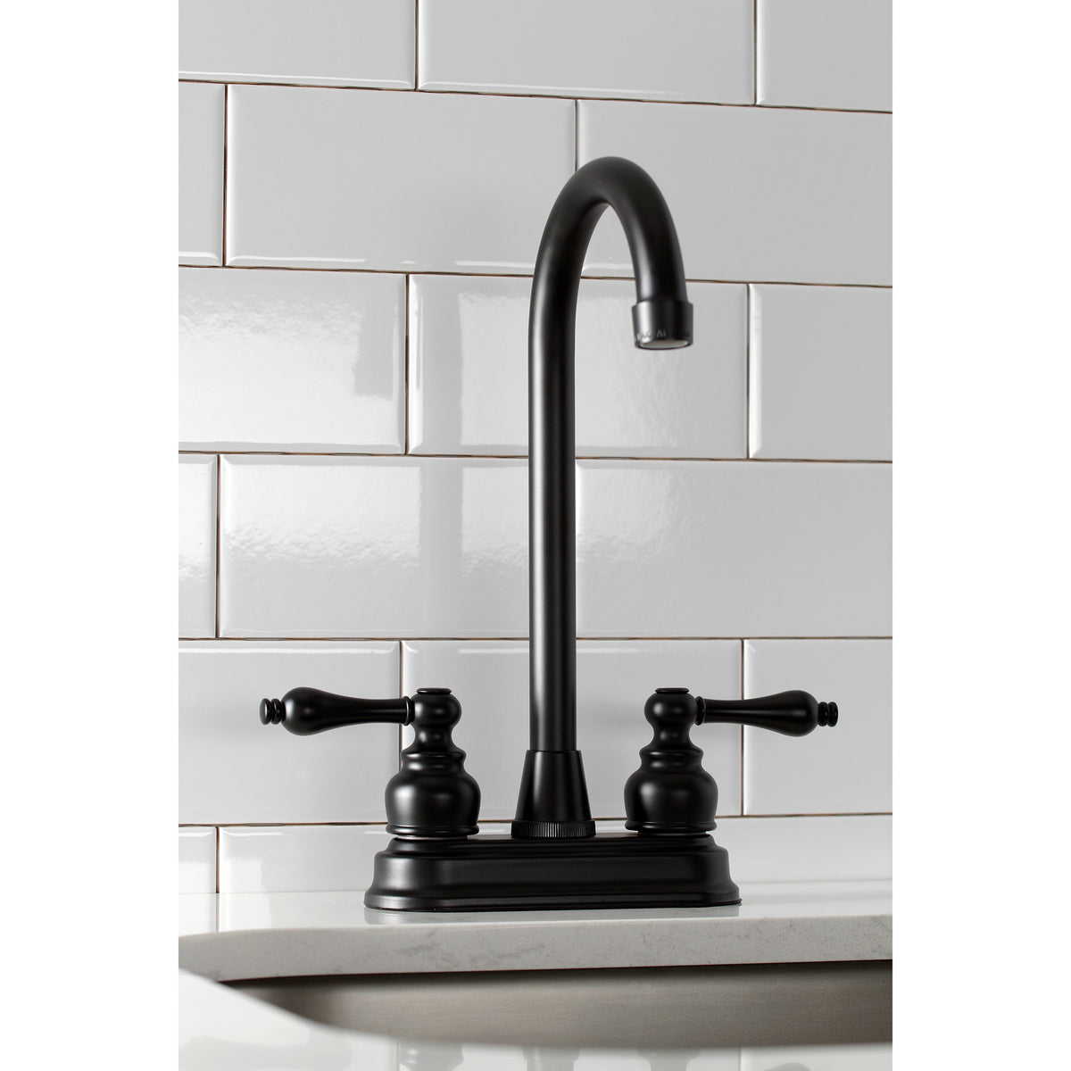 Kingston Brass KB492AL Victorian 4" Centerset High Arch Bar Faucet