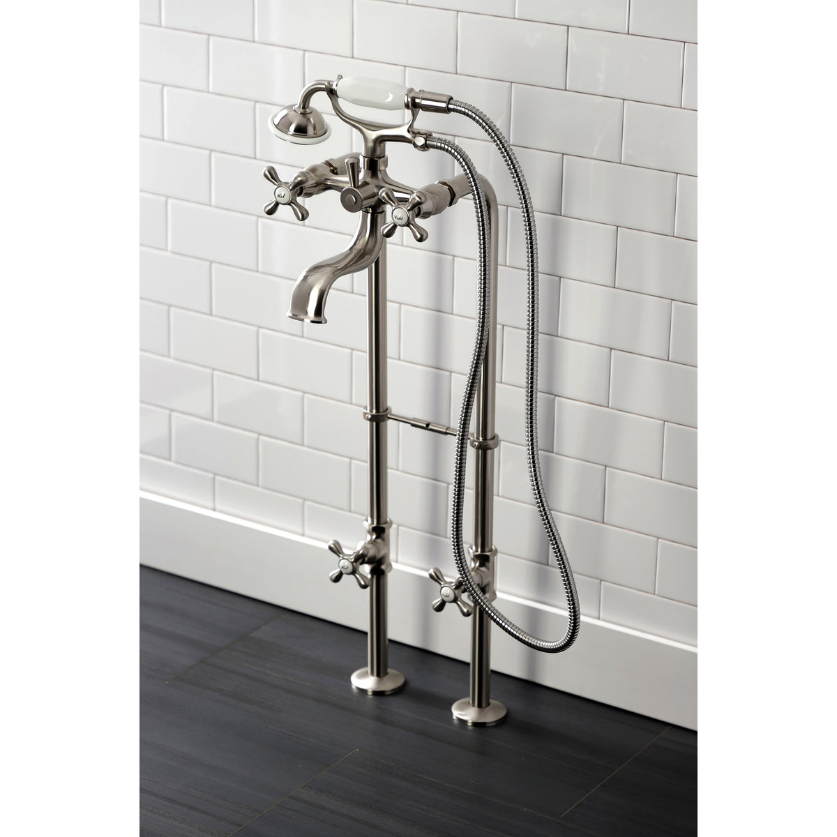 Kingston Freestanding Clawfoot Tub Faucet Package with Supply Line