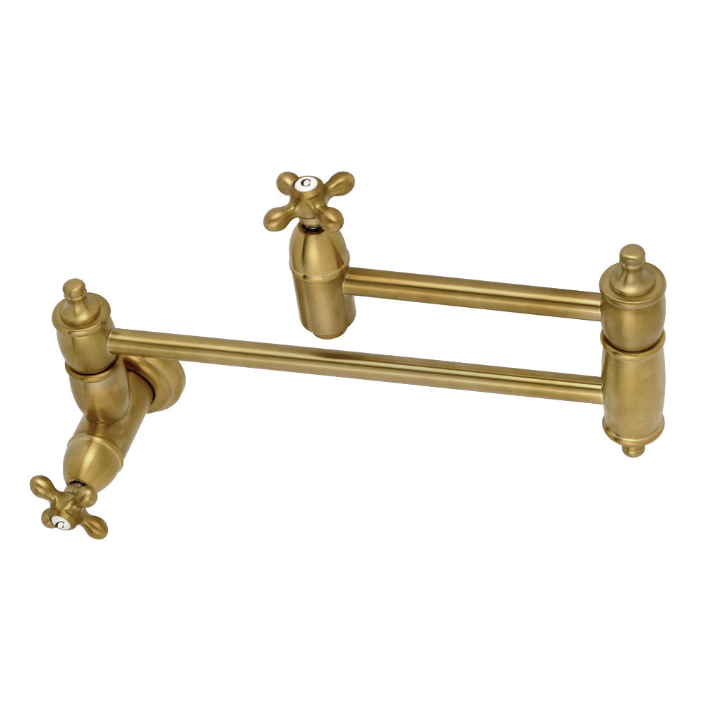 Kingston Brass KS3105AX Restoration Wall Mount Pot Filler Kitchen Faucet