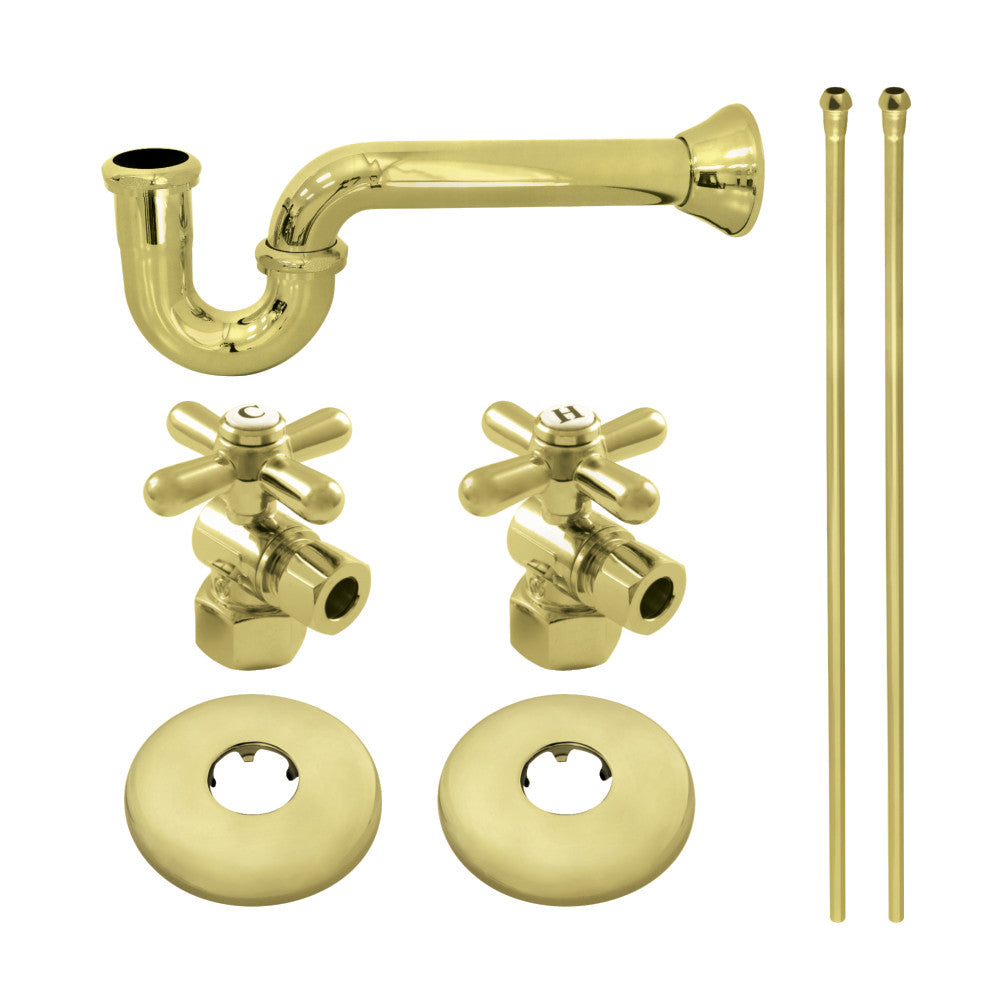 Kingston Brass Gourmet Scape Plumbing Supply Kit with 1-1/2" P-Trap - 1/2" IPS Inlet x 3/8" Comp Oulet