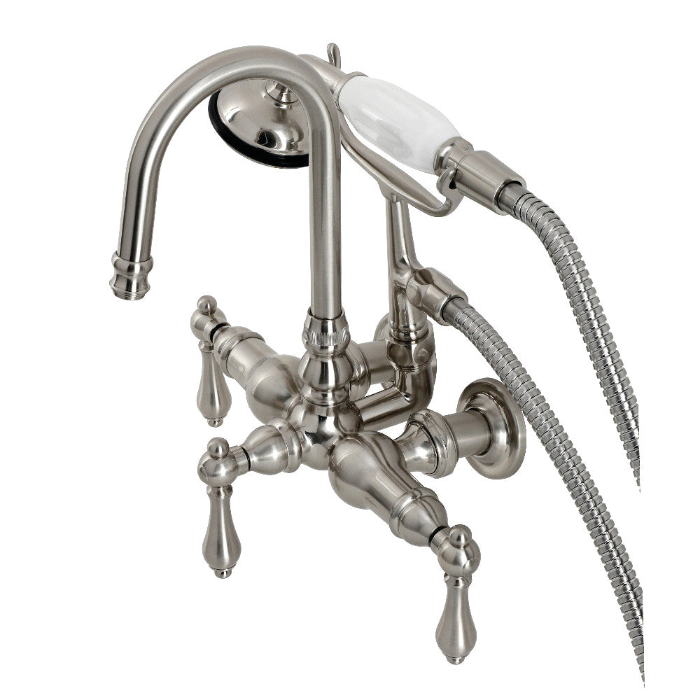 Vintage 3-3/8" Tub Wall Mount Clawfoot Tub Faucet with Hand Shower