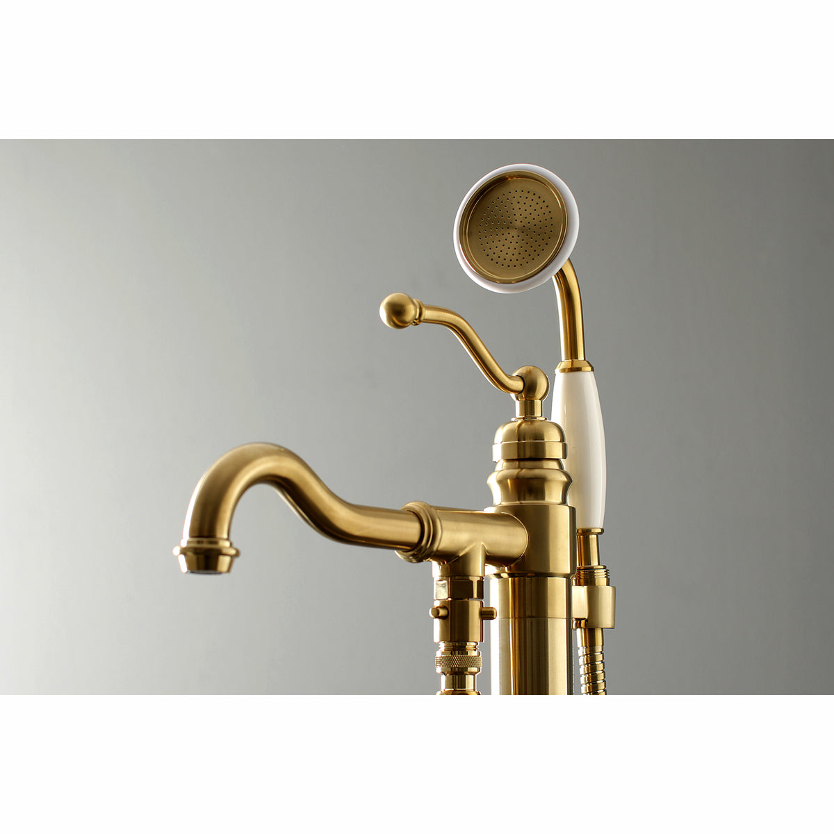 English Country Freestanding Tub Faucet with Hand Shower