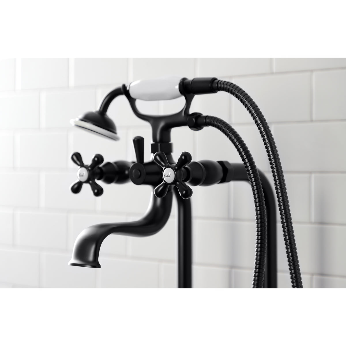 Kingston Freestanding Clawfoot Tub Faucet Package with Supply Line