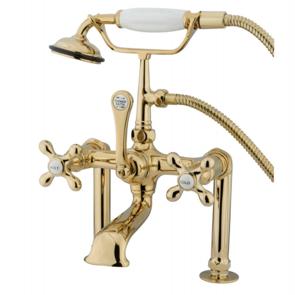 Vintage 7-Inch Deck Mount Clawfoot Tub Faucet with Hand Shower