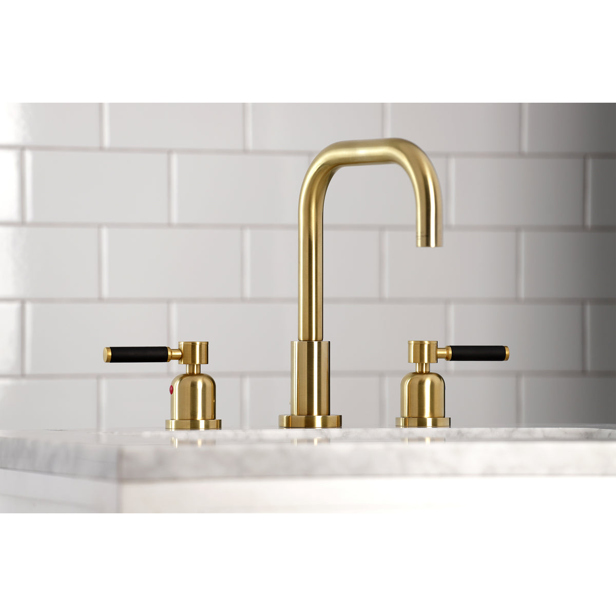 Kingston Brass FSC8930DKL Kaiser Widespread Bathroom Faucet with Brass Pop-Up