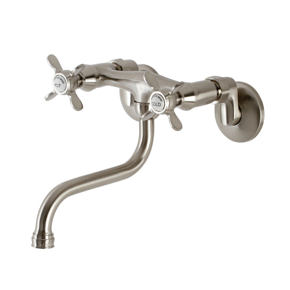Kingston Brass KS116PN Essex Two Handle Wall Mount Bathroom Faucet