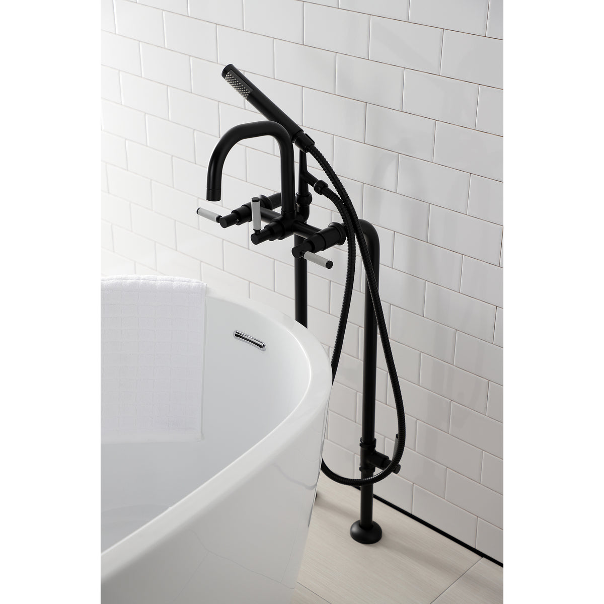 Vintage CCK8406DKL Concord Freestanding Tub Faucet with Supply Line,Stop Valve