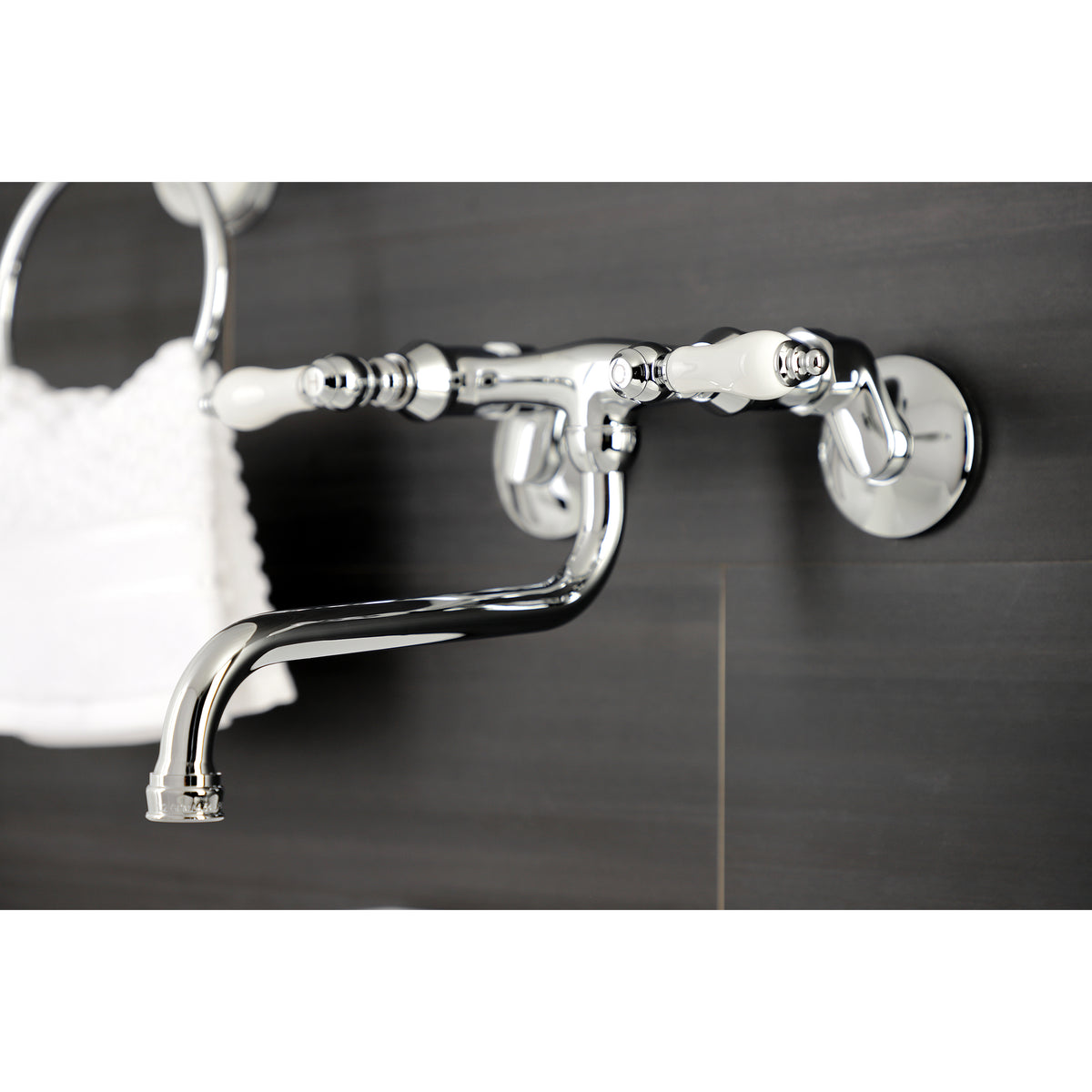 Kingston Brass KS515PN Wall Mount Bathroom Faucet