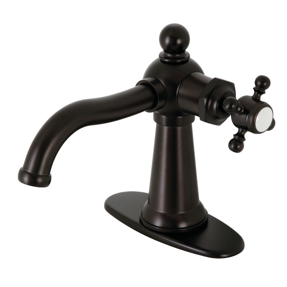 Kingston Brass KSD154BXPB Nautical Single-Handle Bathroom Faucet with Push Pop-Up