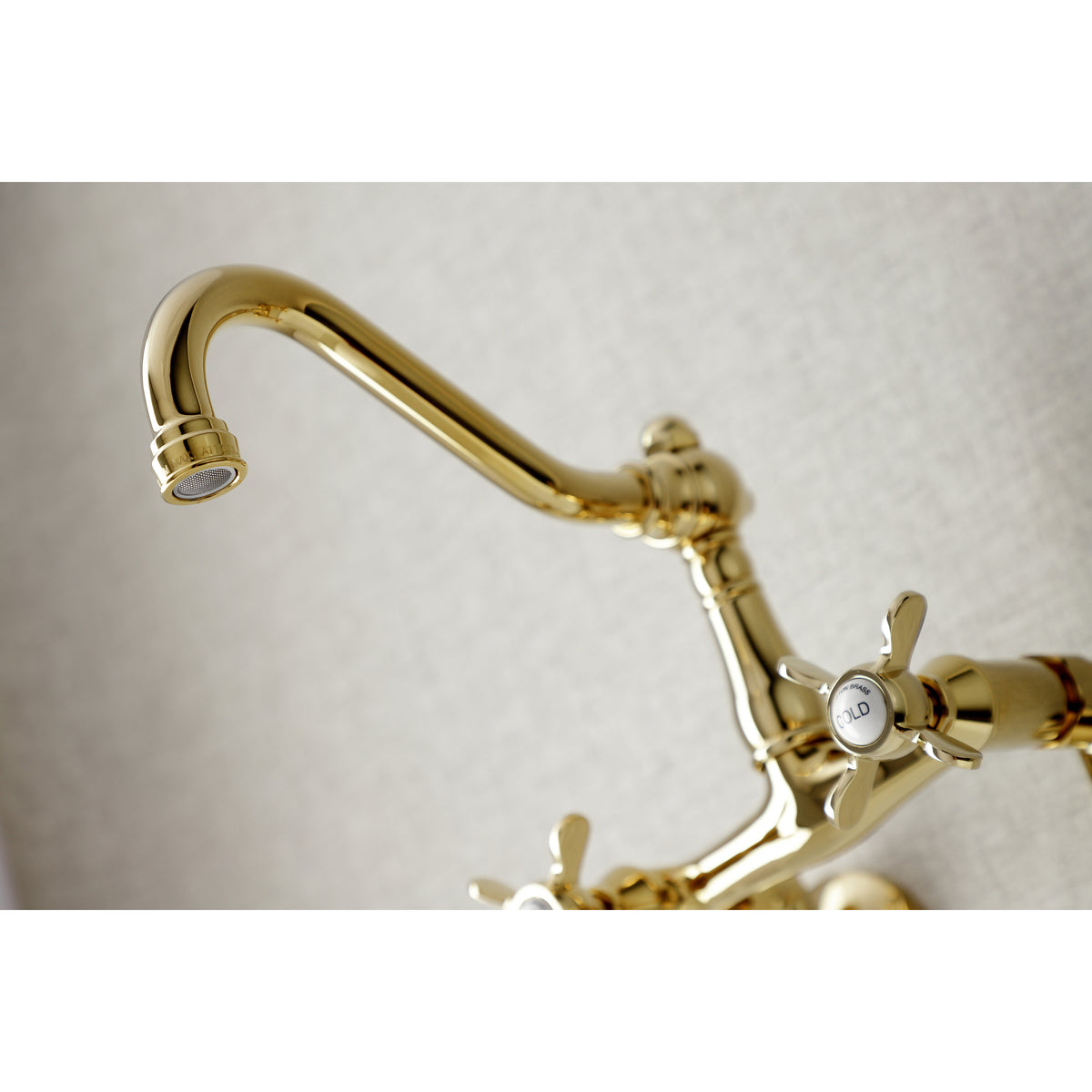 Kingston Brass KS3228BEX 6-Inch Adjustable Center Wall Mount Kitchen Faucet