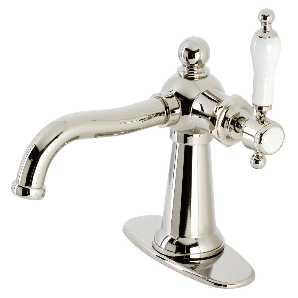 Kingston Brass KSD154KLCP Nautical Single-Handle Bathroom Faucet with Push Pop-Up