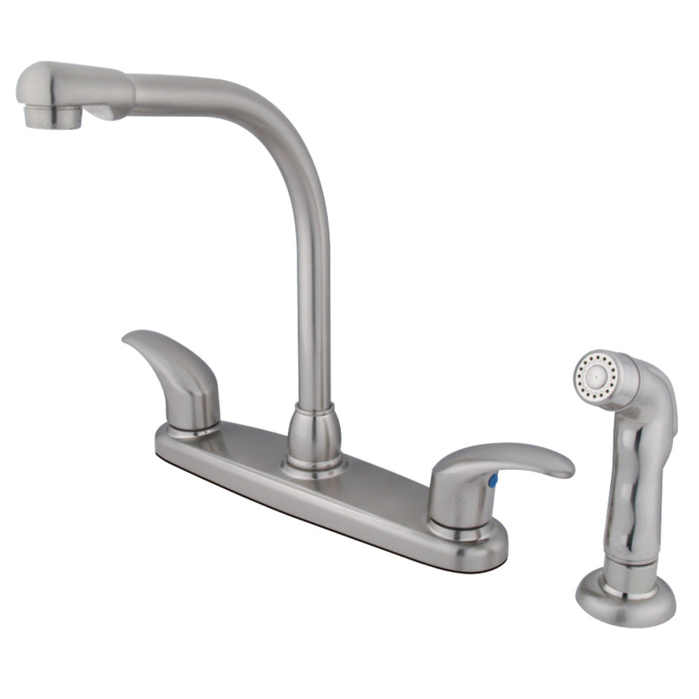Kingston Brass KB711LLSP 8-Inch Centerset Kitchen Faucet