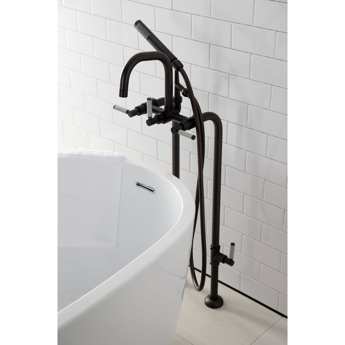 Vintage CCK8406DKL Concord Freestanding Tub Faucet with Supply Line,Stop Valve