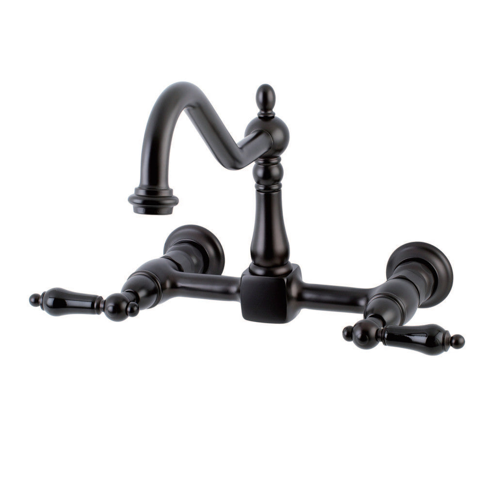 Kingston Brass KS1246PKL Duchess Wall Mount Bridge Kitchen Faucet