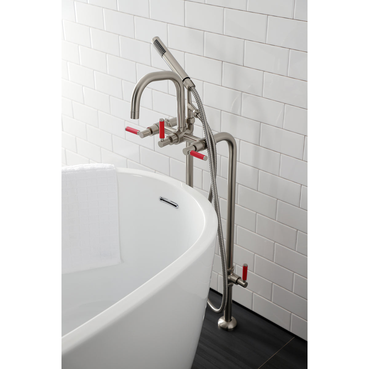 Vintage CCK8406DKL Concord Freestanding Tub Faucet with Supply Line,Stop Valve