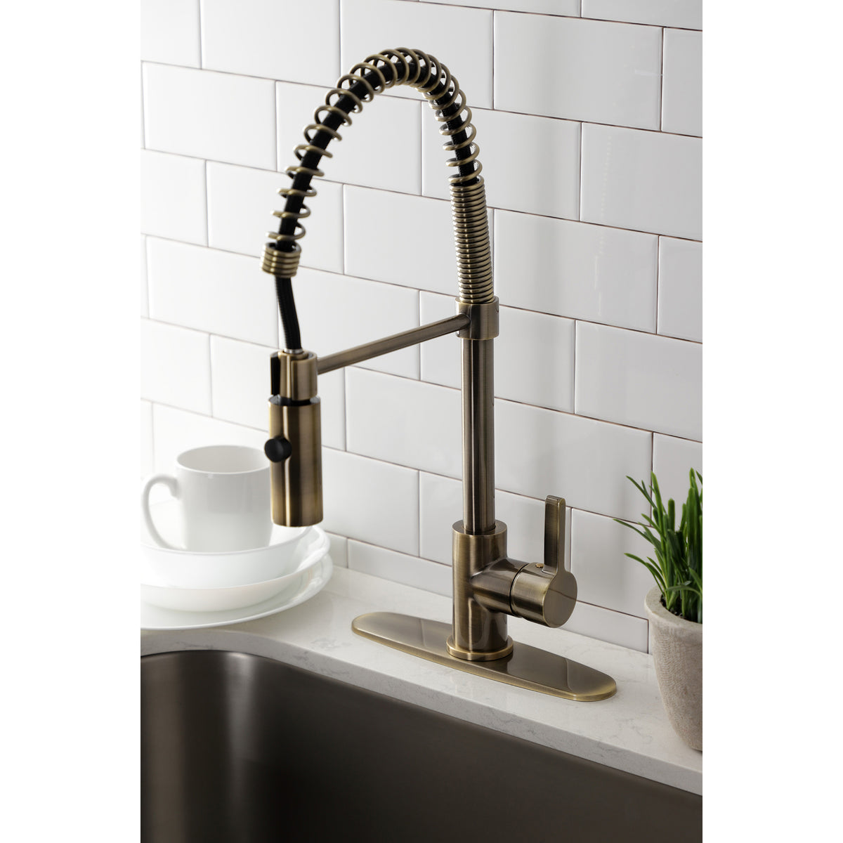 Gourmetier LS8777CTL Continental Single-Handle Pre-Rinse Kitchen Faucet