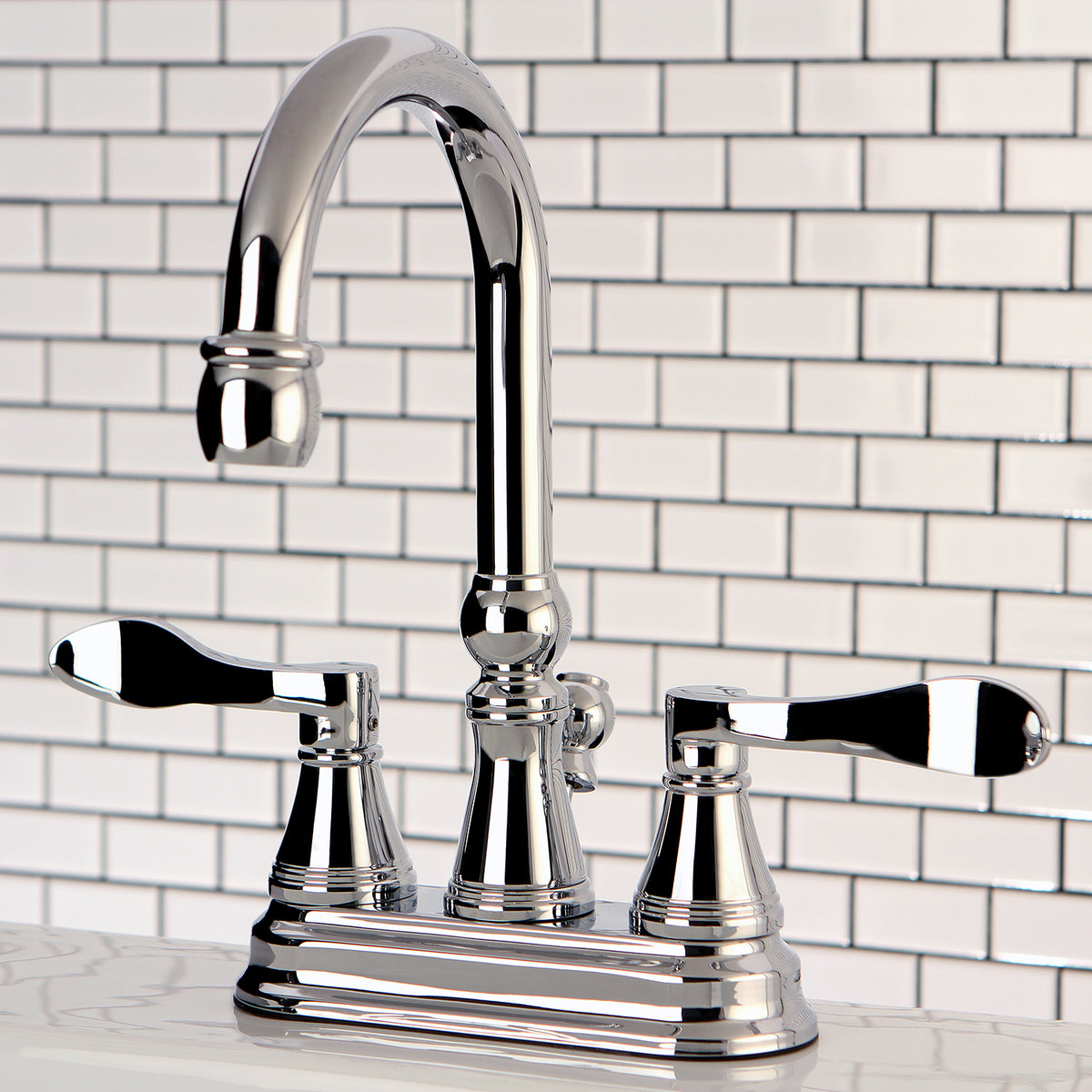 Kingston Brass KS2612DFL 4 in. Centerset Bathroom Faucet