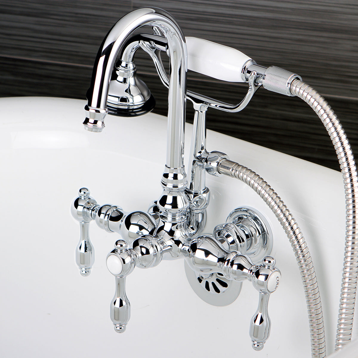 Aqua Vintage Tudor Wall Mount Clawfoot Tub Faucet