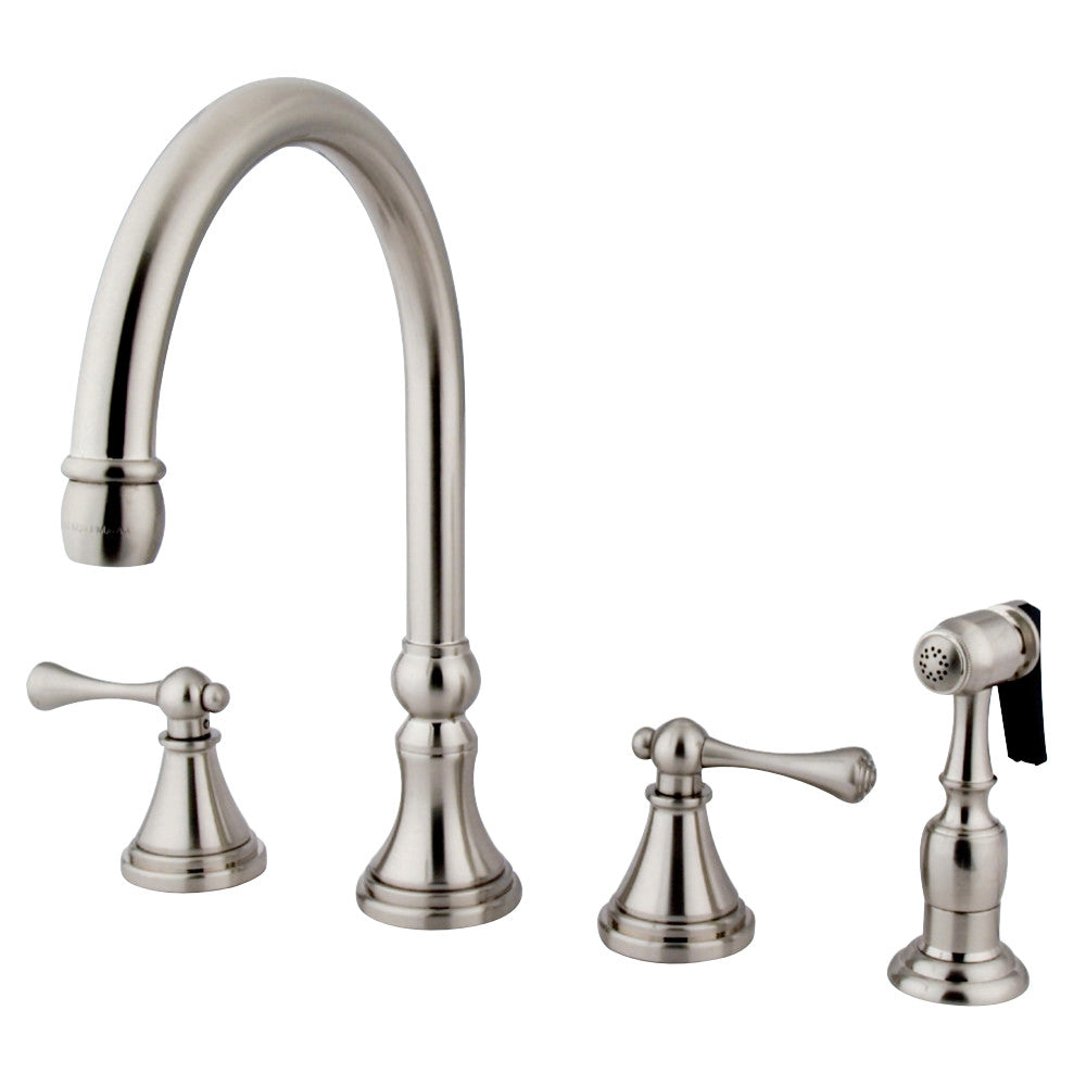 Kingston Brass KS2791BLBS Widespread Kitchen Faucet