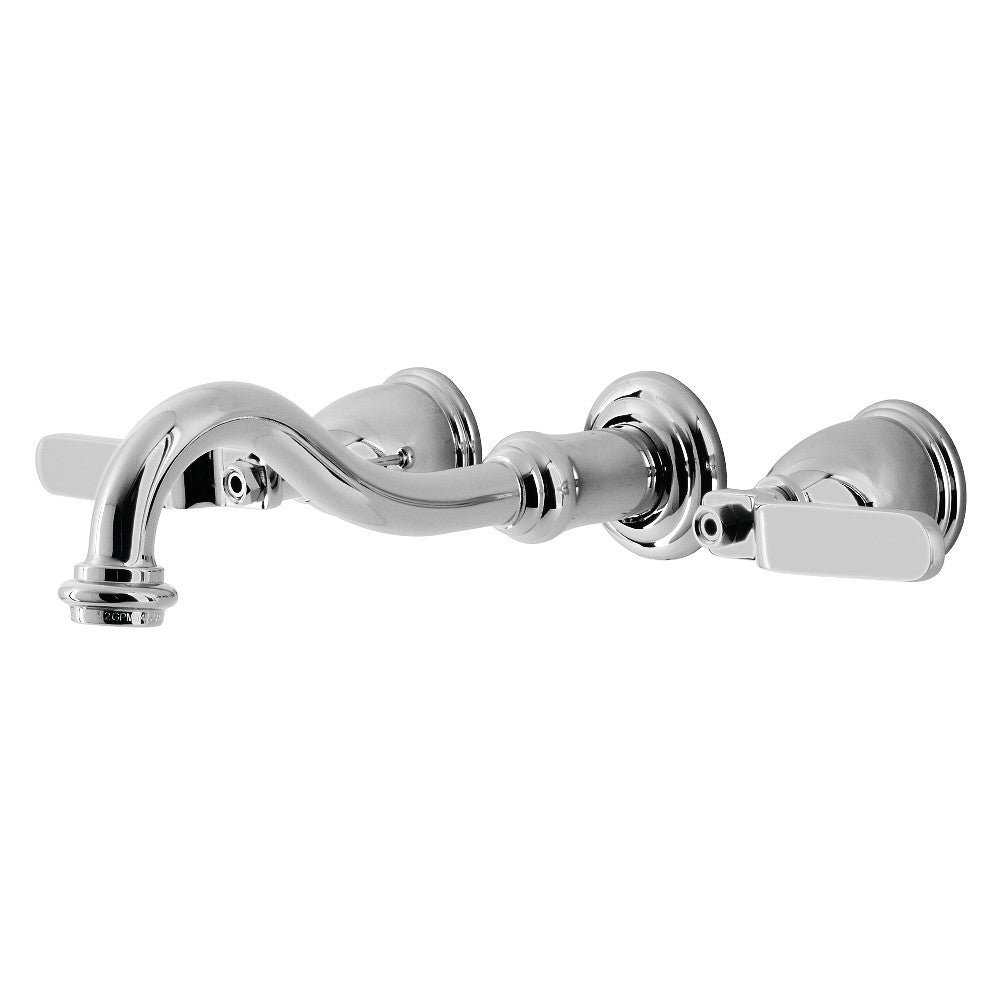 Kingston Brass KS3120KL Whitaker Two-Handle Wall Mount Bathroom Faucet