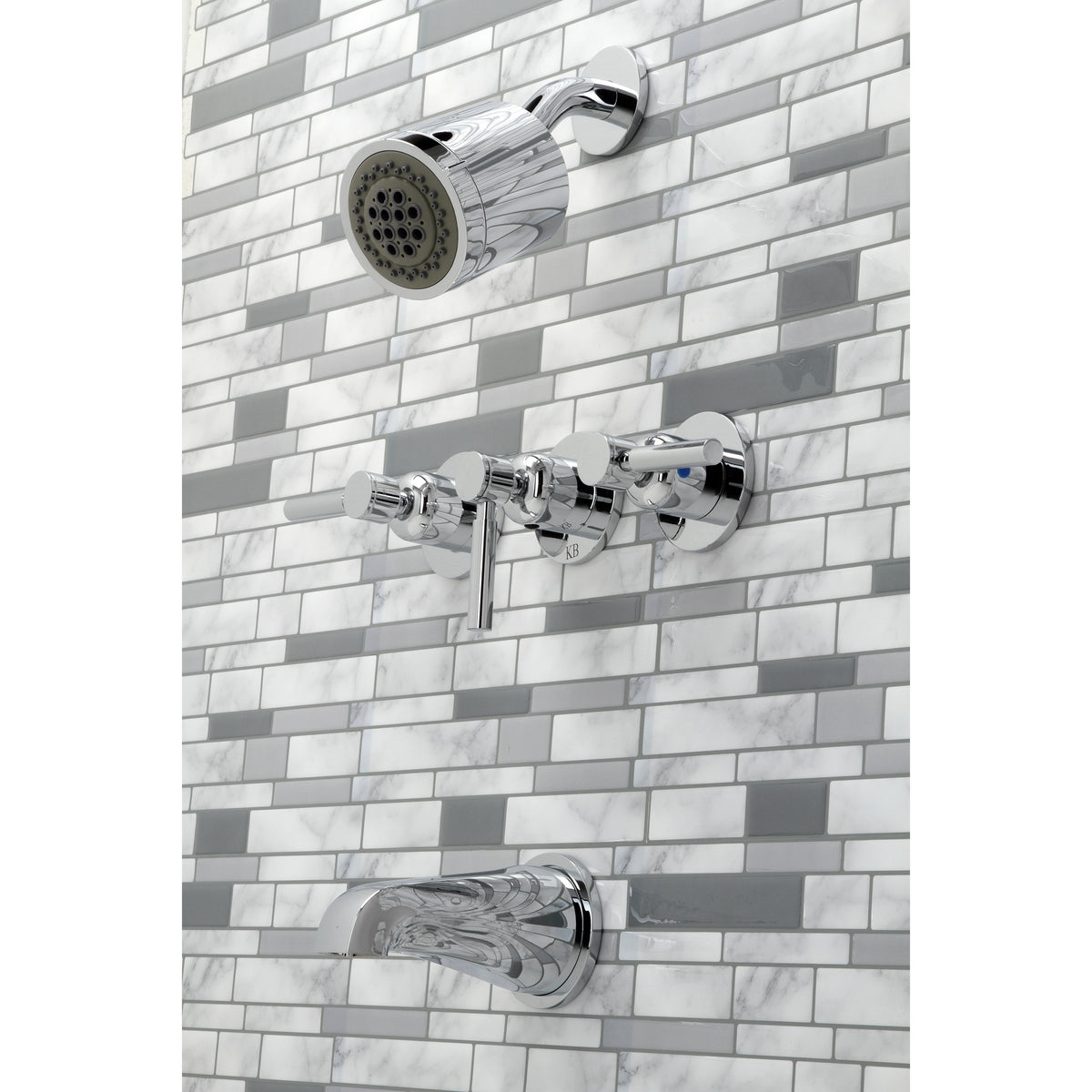 Concord Three-Handle Tub and Shower Faucet