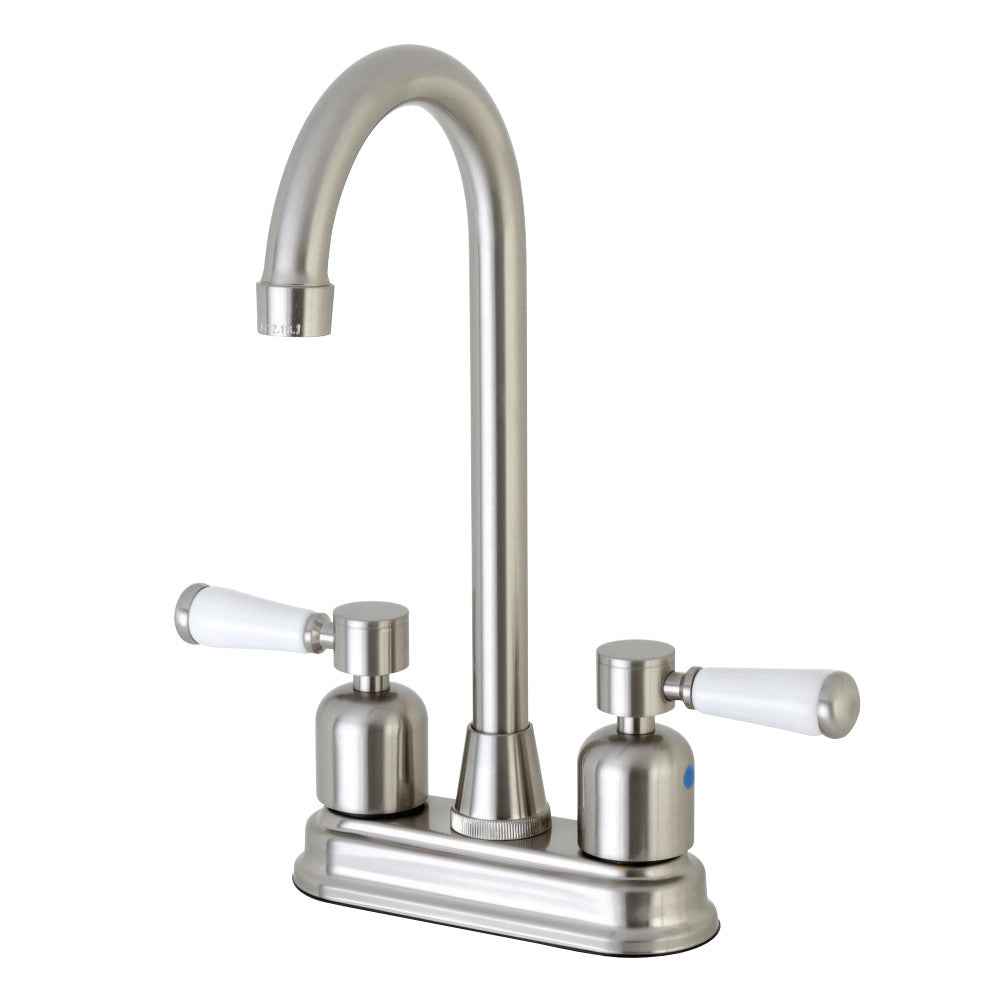 Kingston Brass Paris FB498DPL 4" Centerset High-Arch Spout Bar Faucet