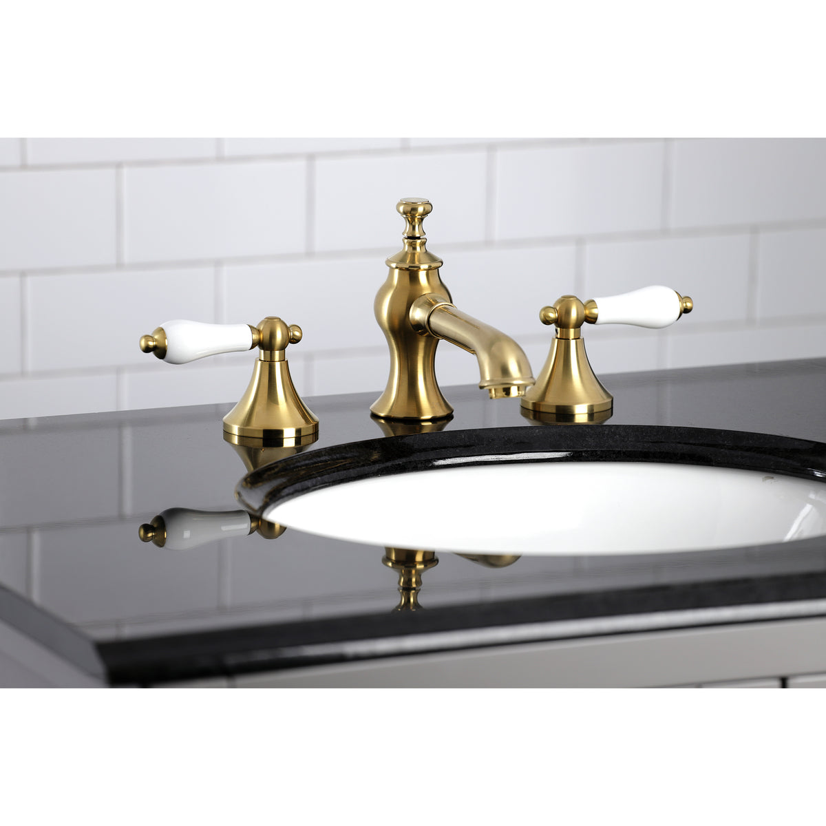 Kingston Brass KC7063PL Vintage 8 in. Widespread Bathroom Faucet