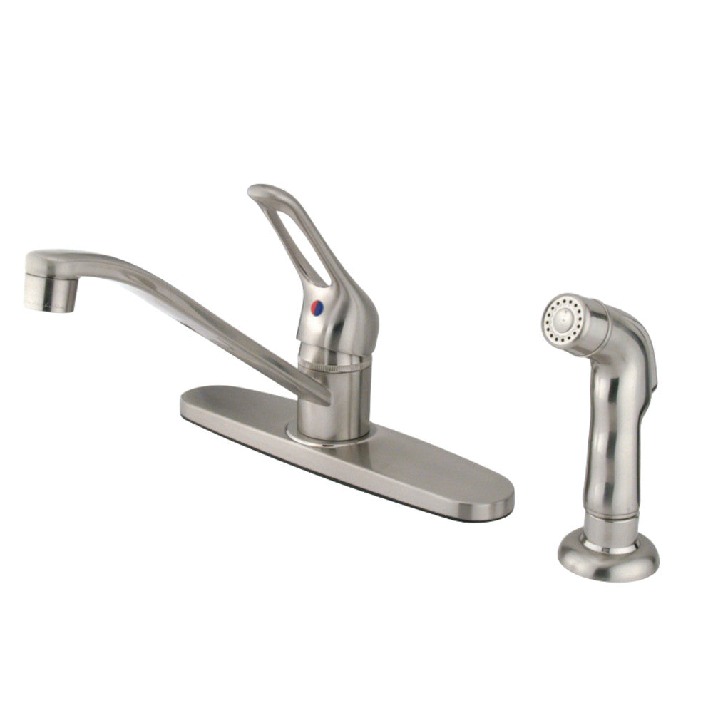 Kingston Brass FB562SP Wyndham Single Handle 8-Inch Centerset Kitchen Faucet with Sprayer