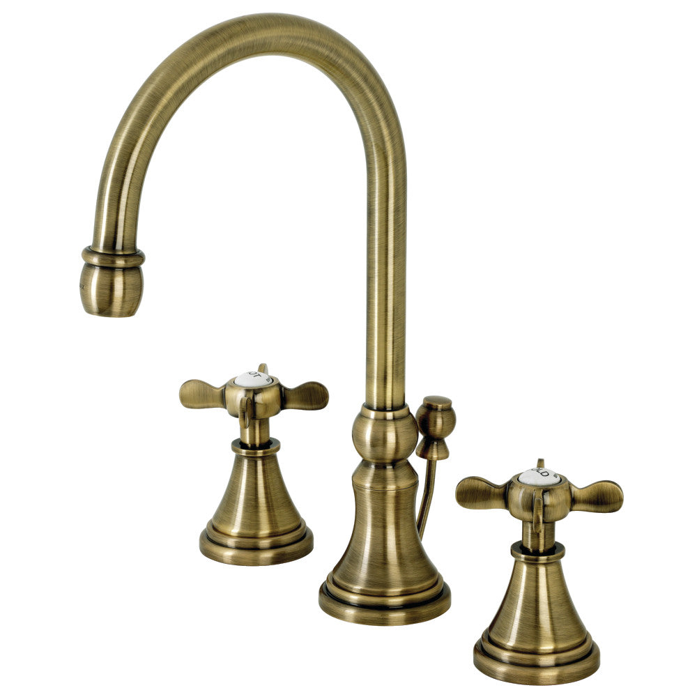 Kingston Brass KS2980BEX Essex Widespread Bathroom Faucet with Brass Pop-Up