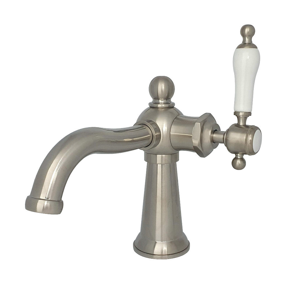 Kingston Brass KS154KLCP Nautical Single-Handle Bathroom Faucet with Push Pop-Up
