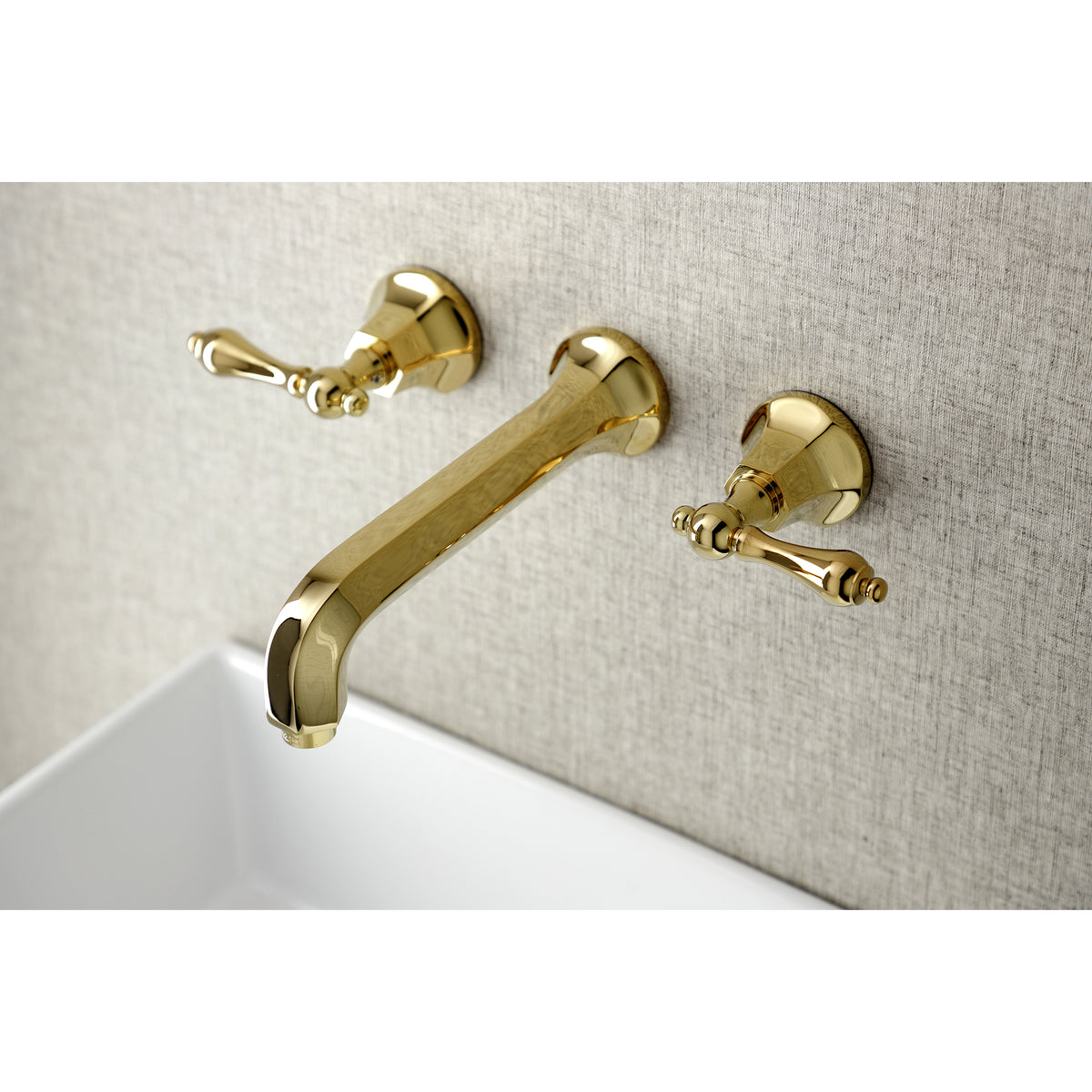 Kingston Brass KS4128AL Metropolitan 2-Handle Wall Mount Bathroom Faucet