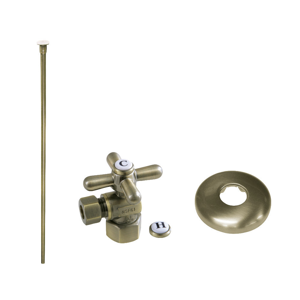 Kingston Brass Toilet Supply Kit, 1/2" IPS (Iron Pipe Size) Inlet - 3/8" Outlet
