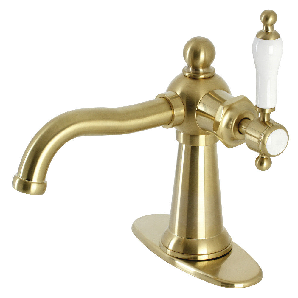 Kingston Brass KSD154KLCP Nautical Single-Handle Bathroom Faucet with Push Pop-Up