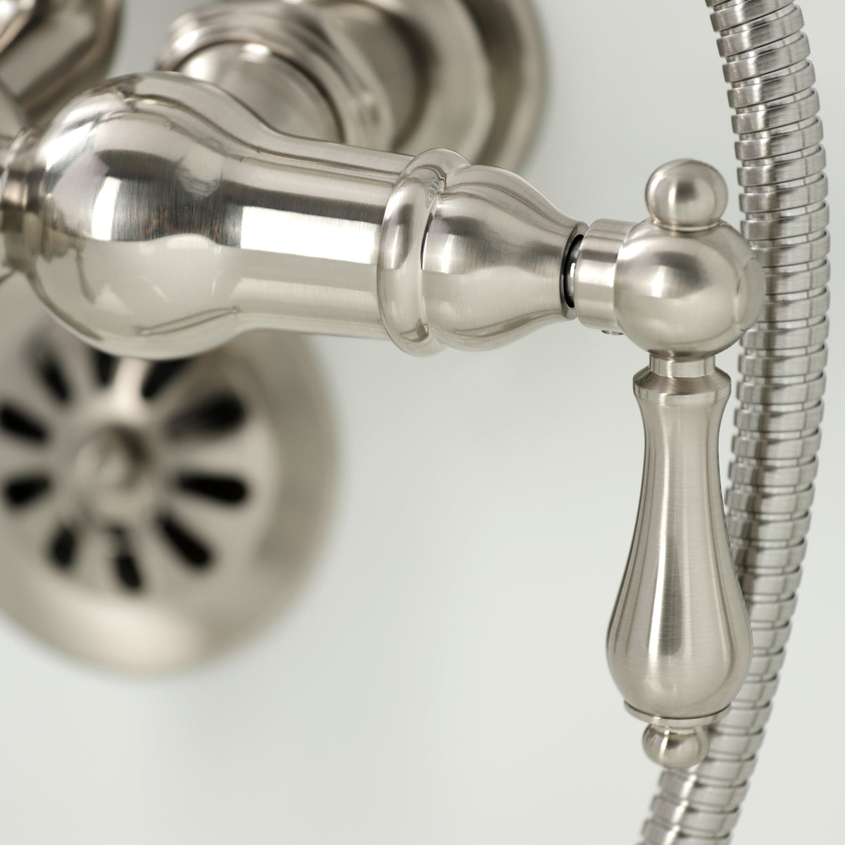 Vintage 3-3/8" Tub Wall Mount Clawfoot Tub Faucet with Hand Shower