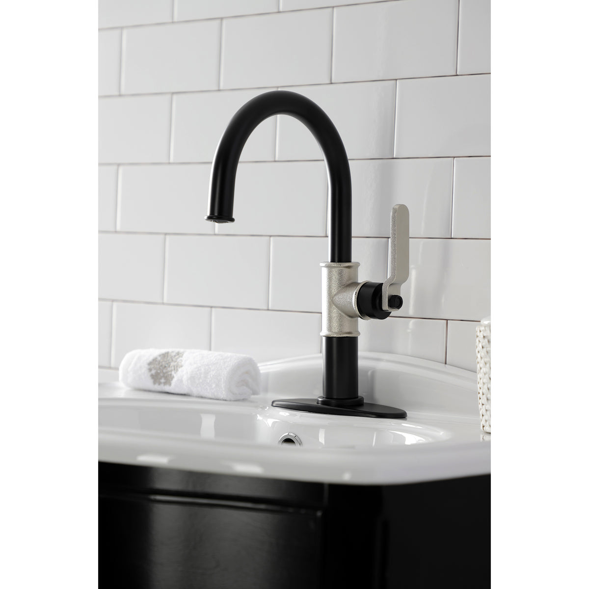 Kingston Brass KSD2230KL Whitaker Single-Handle Bathroom Faucet with Push Pop-Up