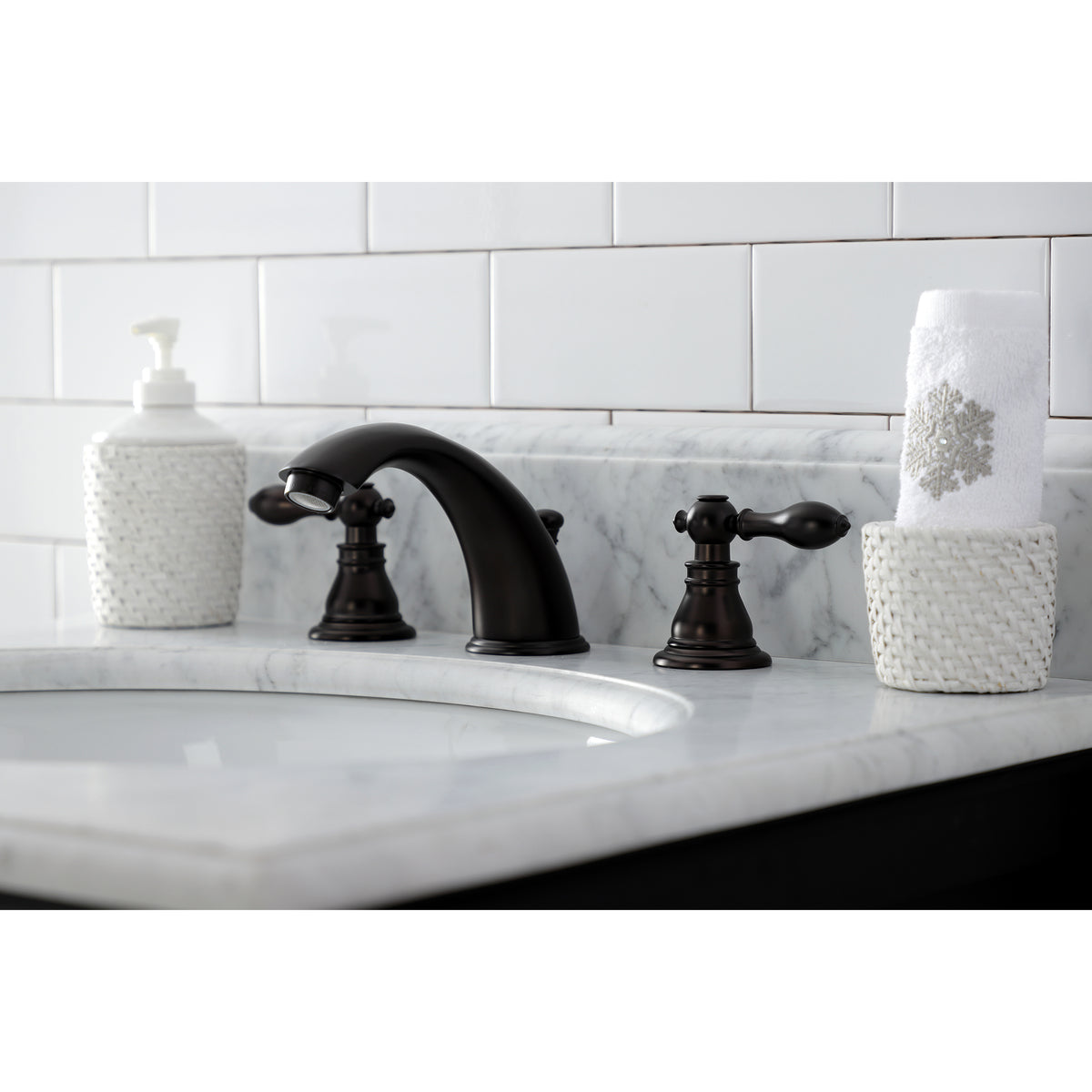 Kingston Brass KB962ACL American Classic Widespread Bathroom Faucet with Retail Pop-Up