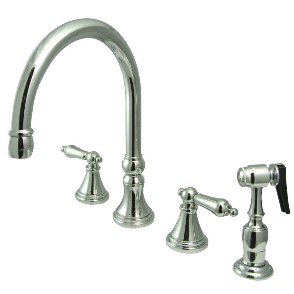 Kingston Brass KS2798ALBS Widespread Kitchen Faucet