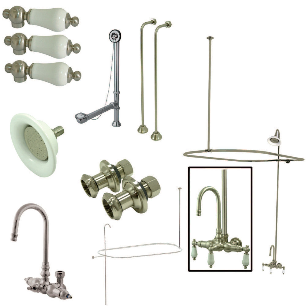 Vintage Gooseneck Clawfoot Tub Faucet Package