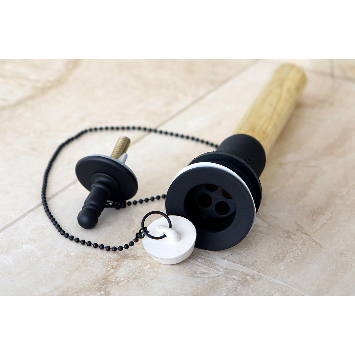 Kingston Brass Pull-Out Bathroom Drain without Overflow, 20 Gauge