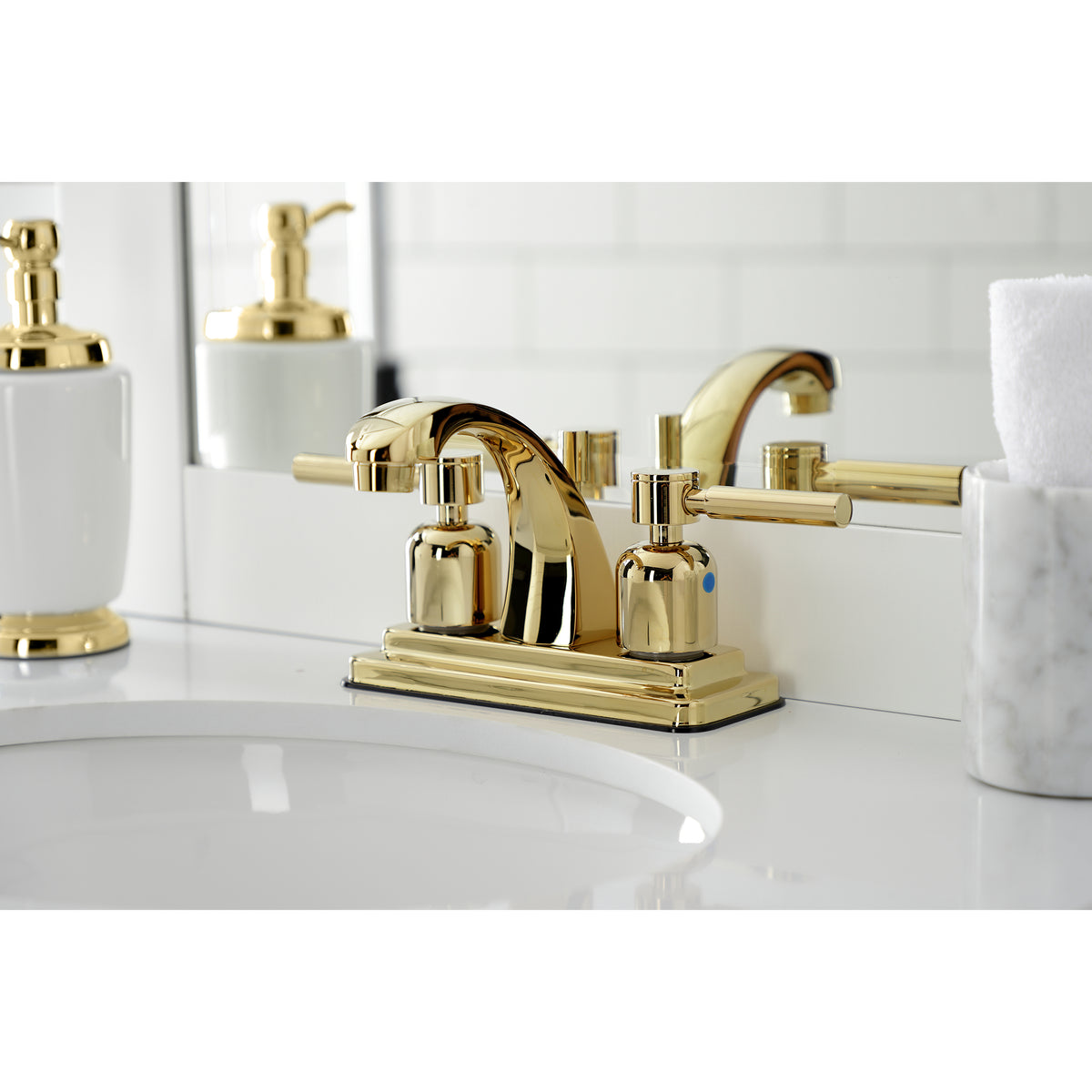 Kingston Brass KB4641DL 4 in. Centerset Bathroom Faucet