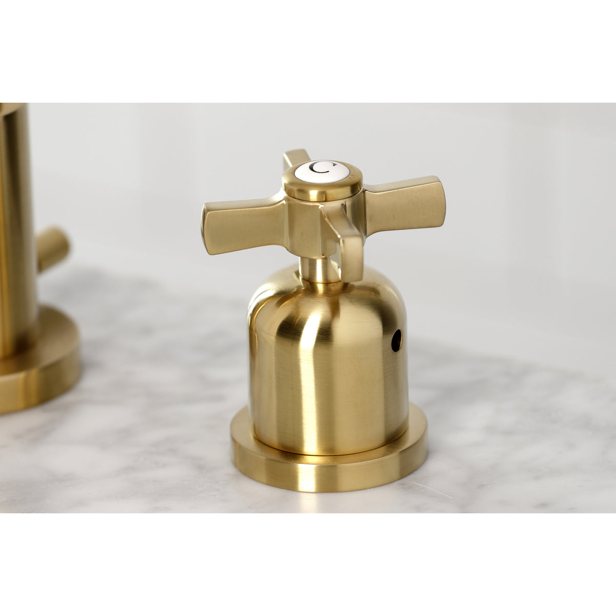Kingston Brass FSC8931ZX Millennium Widespread Bathroom Faucet with Brass Pop-Up