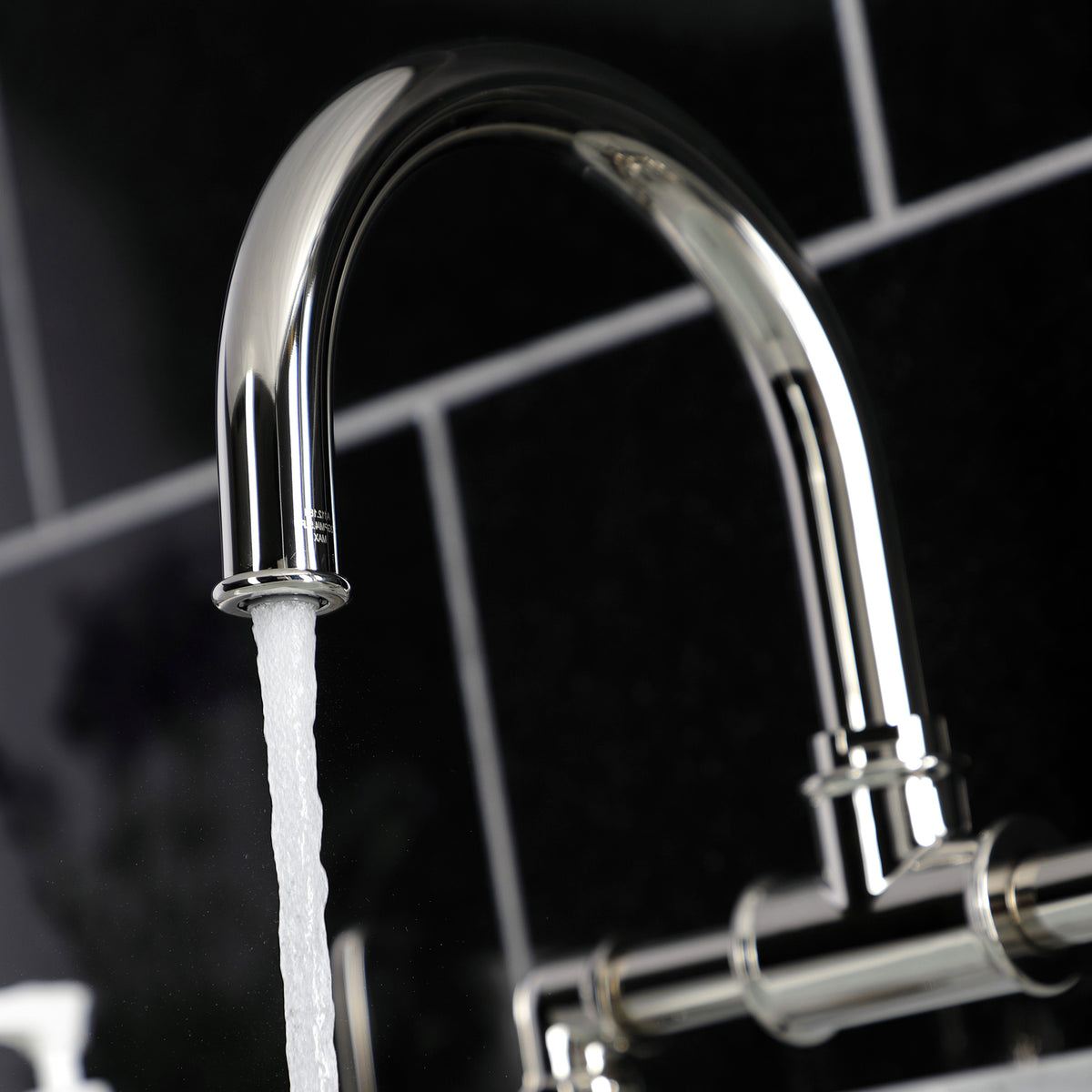 Kingston Brass KS2171KL Whitaker Industrial Style Bridge Bathroom Faucet with Pop-Up Drain