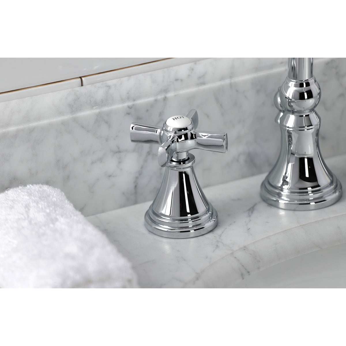 Kingston Brass KS2985ZX Millennium Widespread Bathroom Faucet with Brass Pop-Up