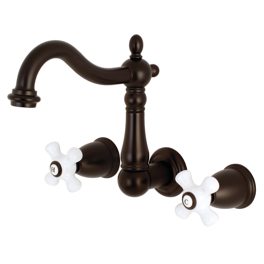 Kingston Brass KS1258PX 8-Inch Center Wall Mount Bathroom Faucet