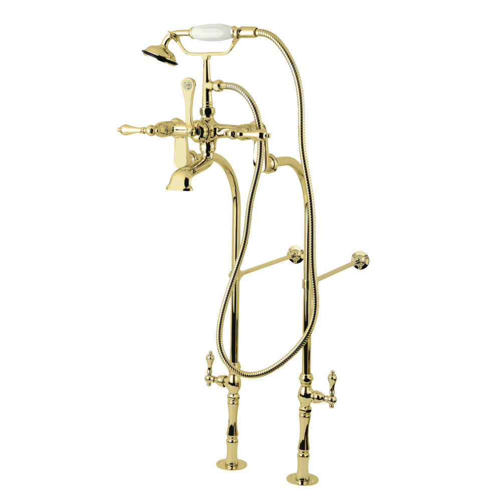 Vintage Freestanding Clawfoot Tub Faucet Package with Supply Line