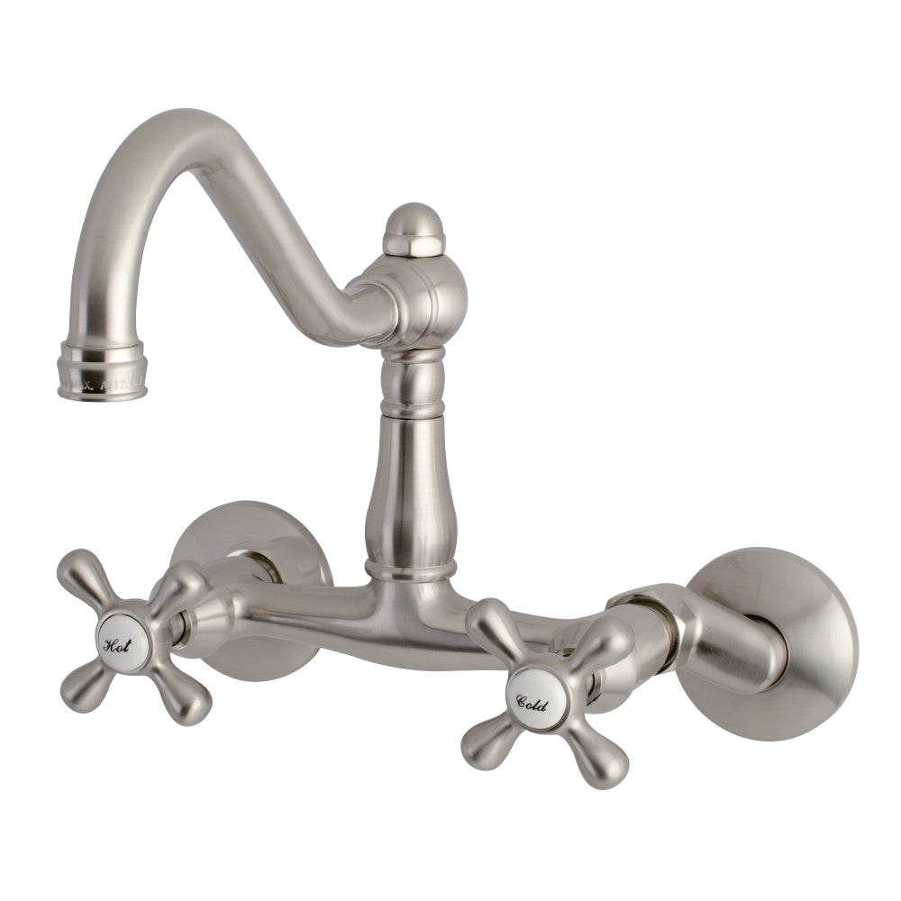 Kingston Brass KS3228AX Vintage 6" Adjustable Center Wall Mount Kitchen Faucet