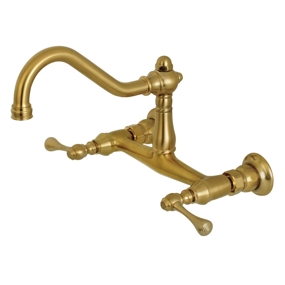 Kingston Brass KS3246BL 8" Center Wall Mount Bathroom Faucet