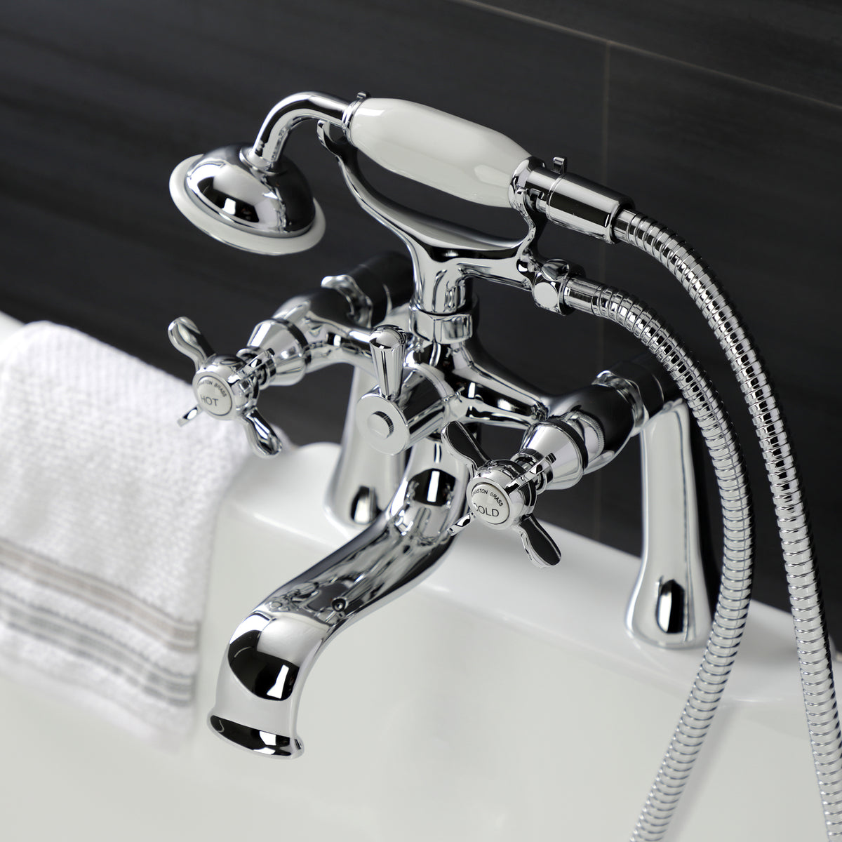 Essex Deck Mount Clawfoot Tub Faucet with Hand Shower