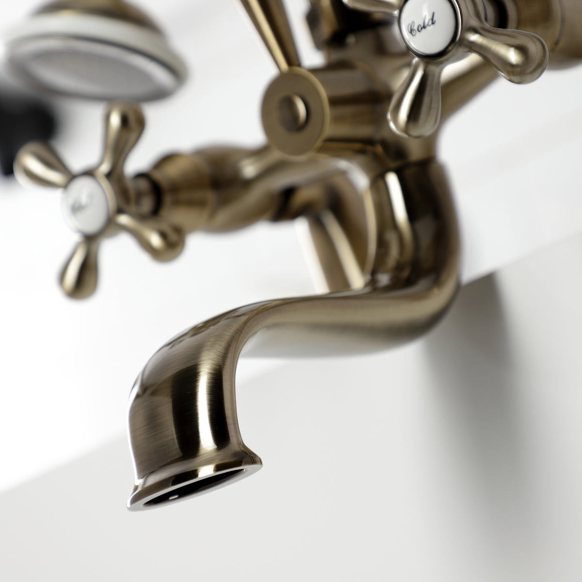 Kingston Deck Mount Clawfoot Tub Faucet with Hand Shower